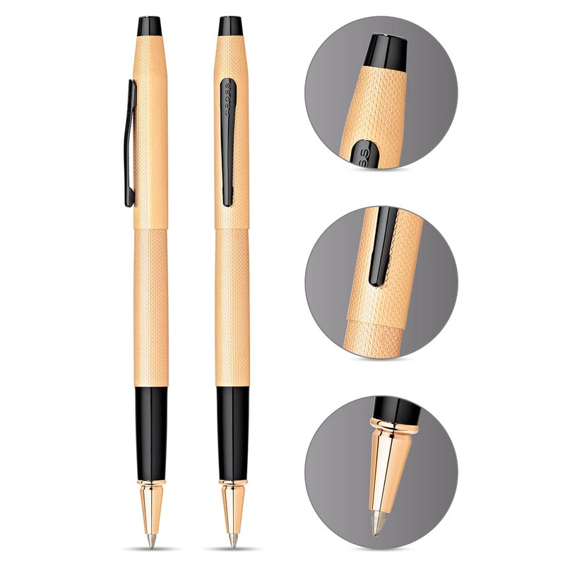 Cross Classic Century Refillable Gel Ink Rollerball Pen, Medium Rollerball, Includes Premium Gift Box - Brushed Rose Gold - Image 2